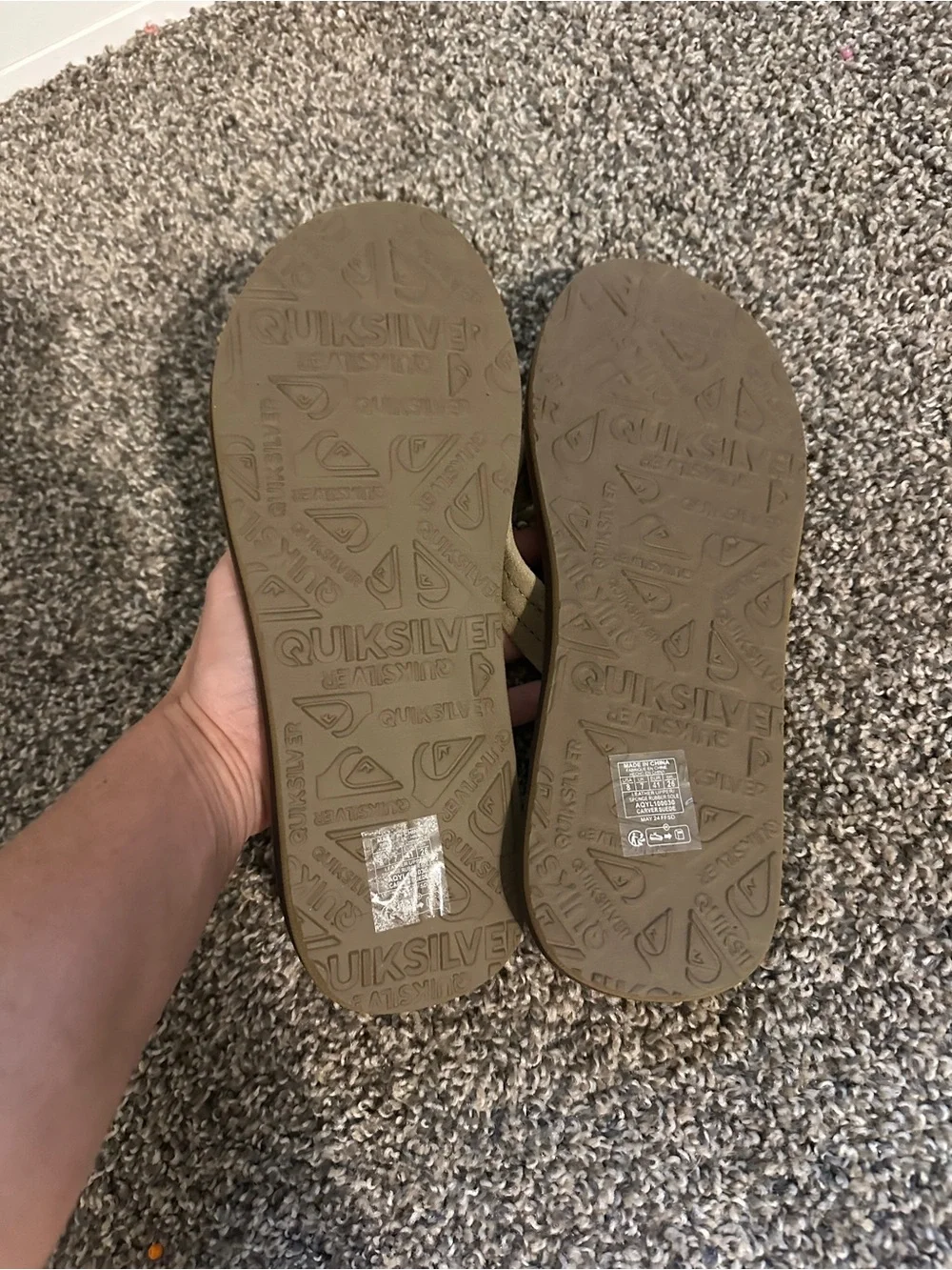 Quiksilver Dark Brown Slip-On Sandals